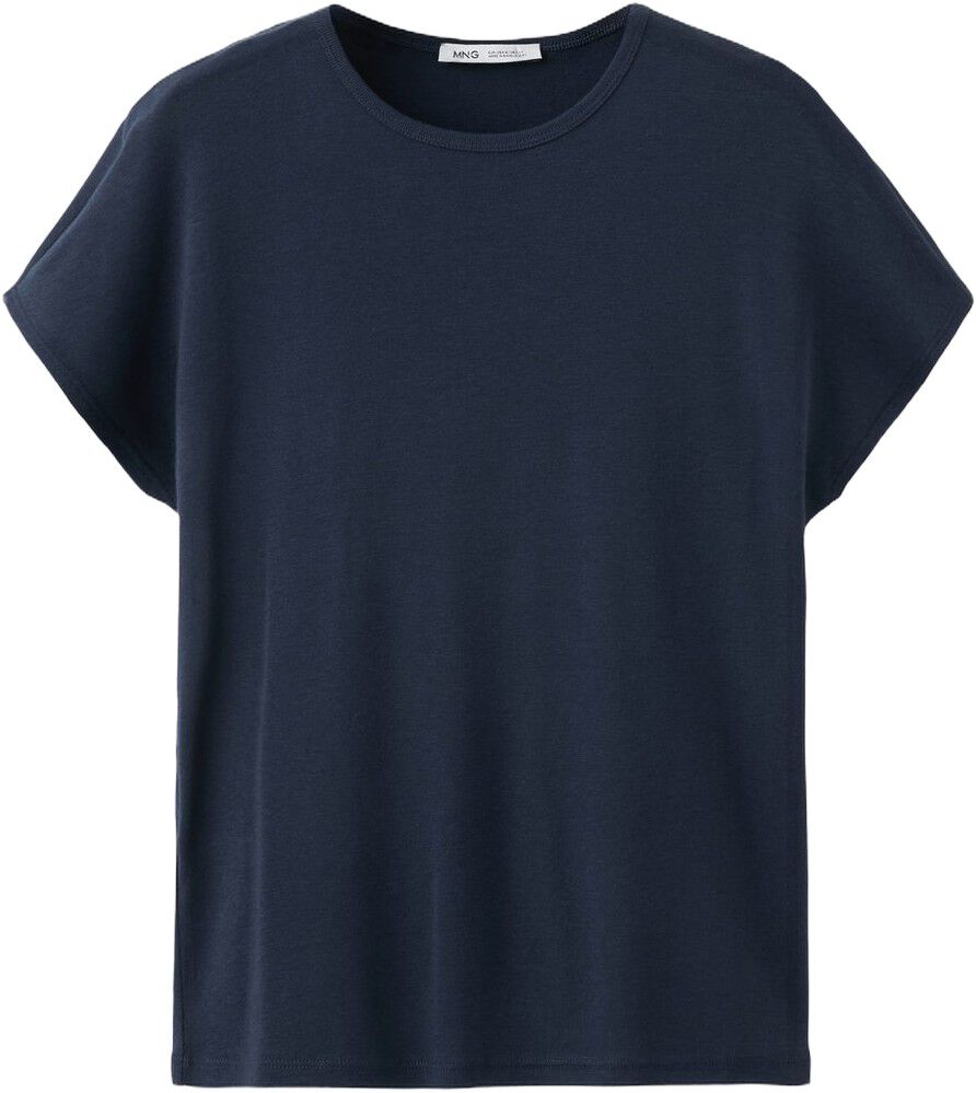 Short-sleeved cotton-blend t-shirt