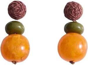 Combined resin hanging earrings