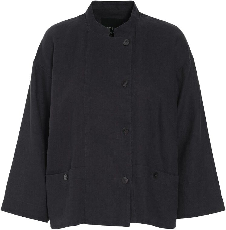 Lazy linen jakke med krave