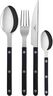 Bistrot Solid / 4 pieces cutlery set / Black