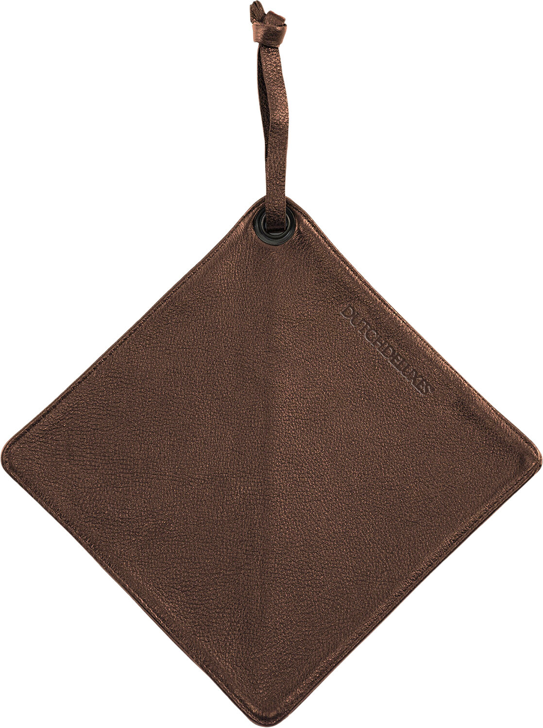Pot Holder, Classic Brown Leather, with smart insert