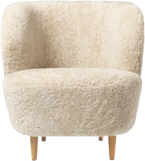 Stay Lounge Chair - Fully Upholstered, Small, Wooden legs Ba
