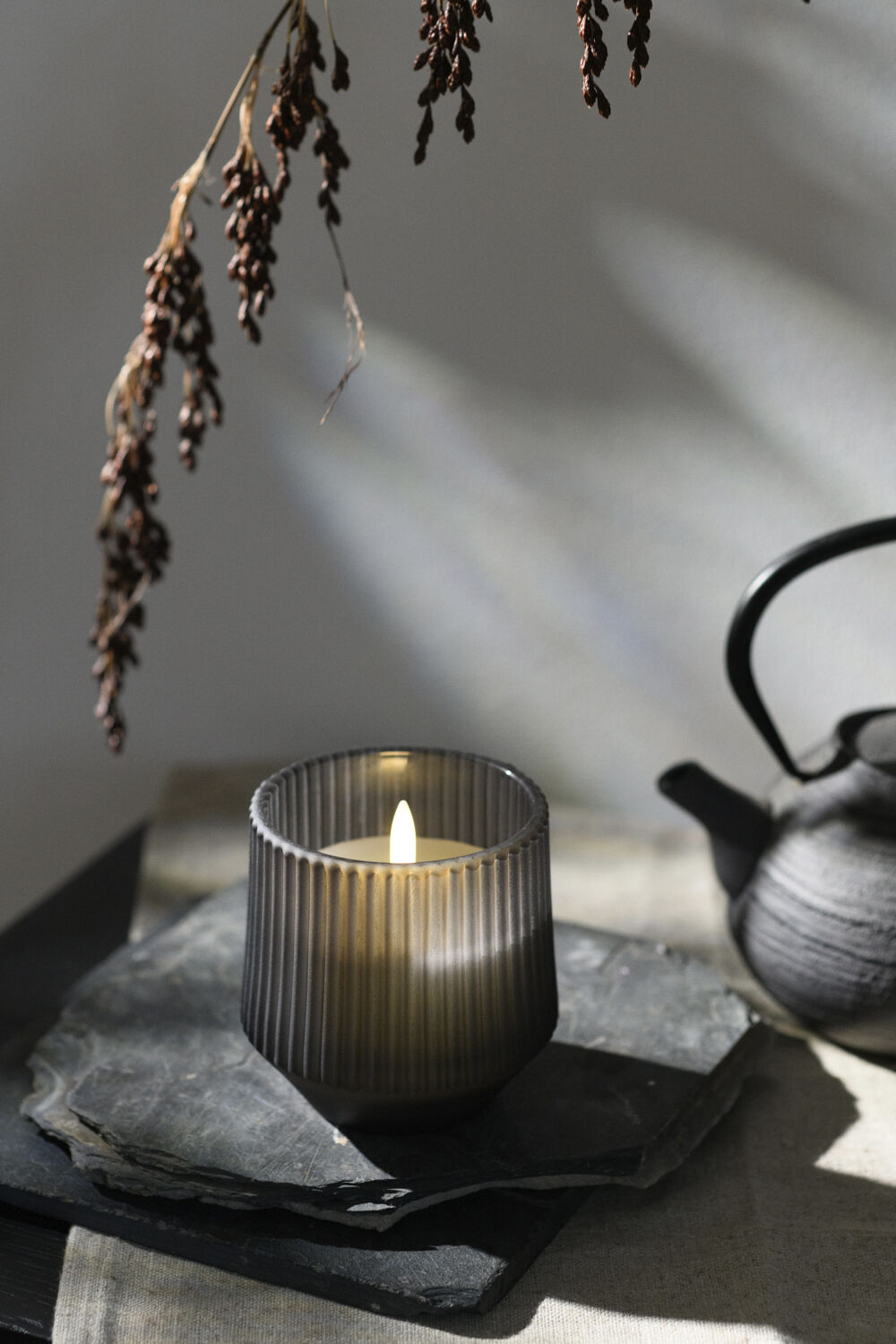 Scented wax glass candle, Harmony, Smoke, 8,5x9,5 cm *