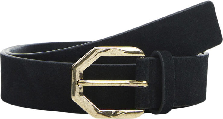 Irregular buckle leather belt