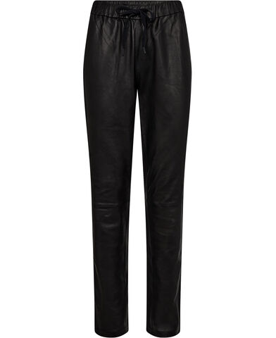 Essex Everyday 100% Leather Trouser - Black