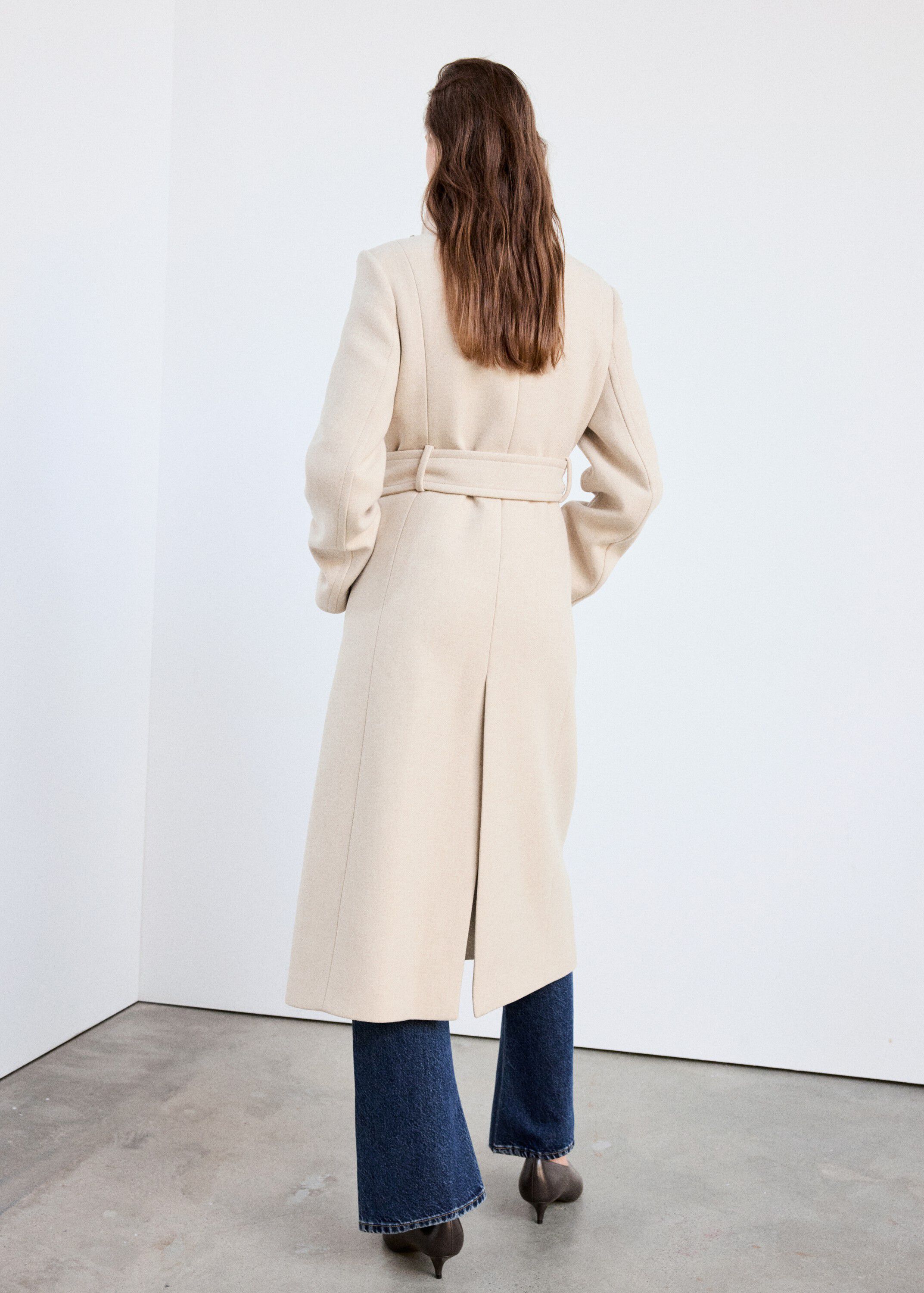 Manteco wool coat with funnel neck