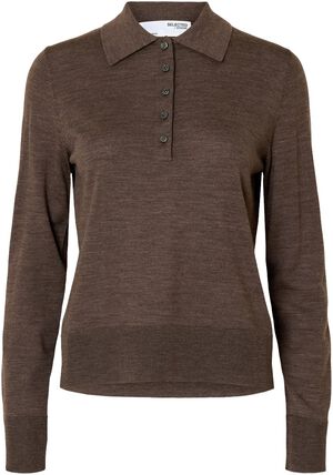 SLFTHEA LS KNIT MERINO COLLAR NECK