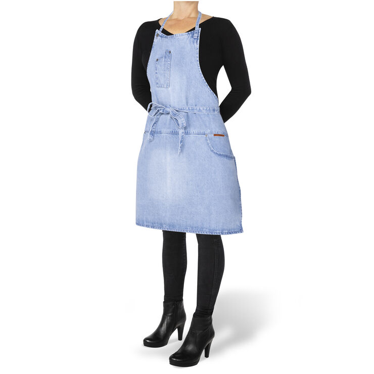 5 Pocket Slim Fit Apron Washed Indigo