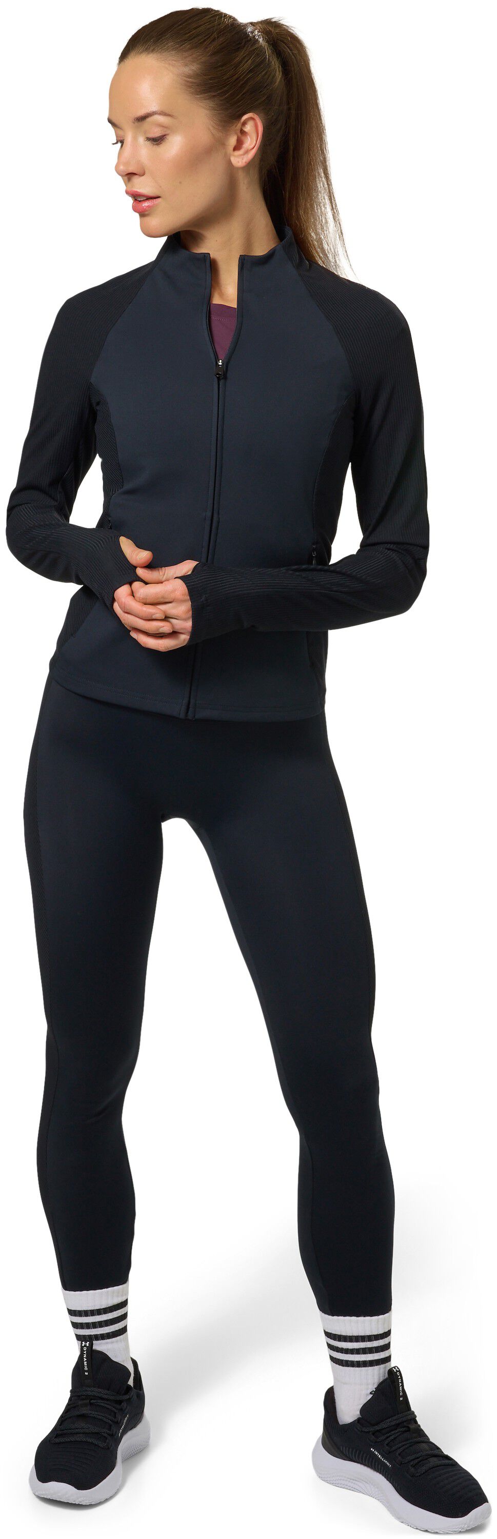 ENE ELLY W RIB ZIP JACKET