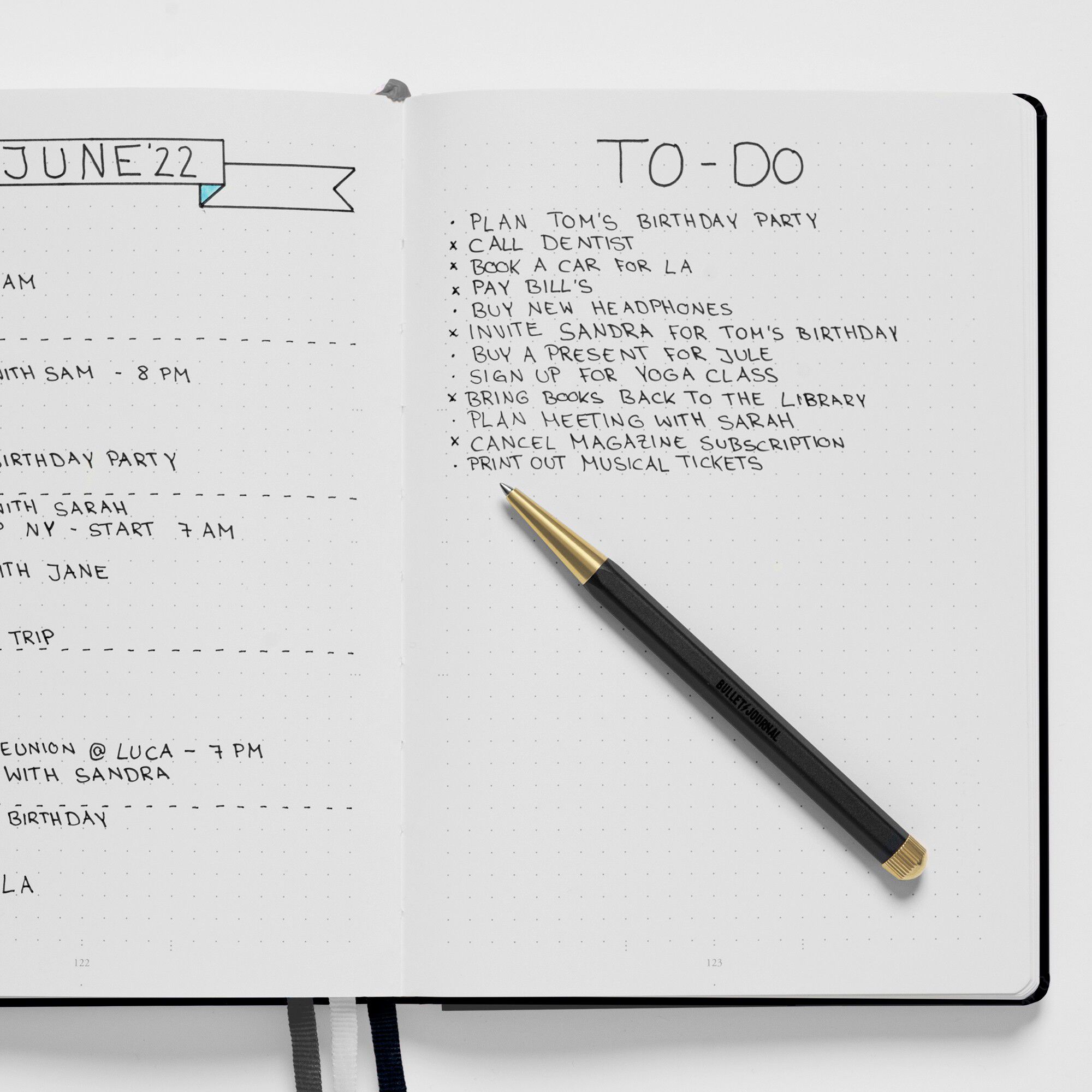 Leuchtturm1917 Bullet Journal Drehgriffel gelpen Black 36691