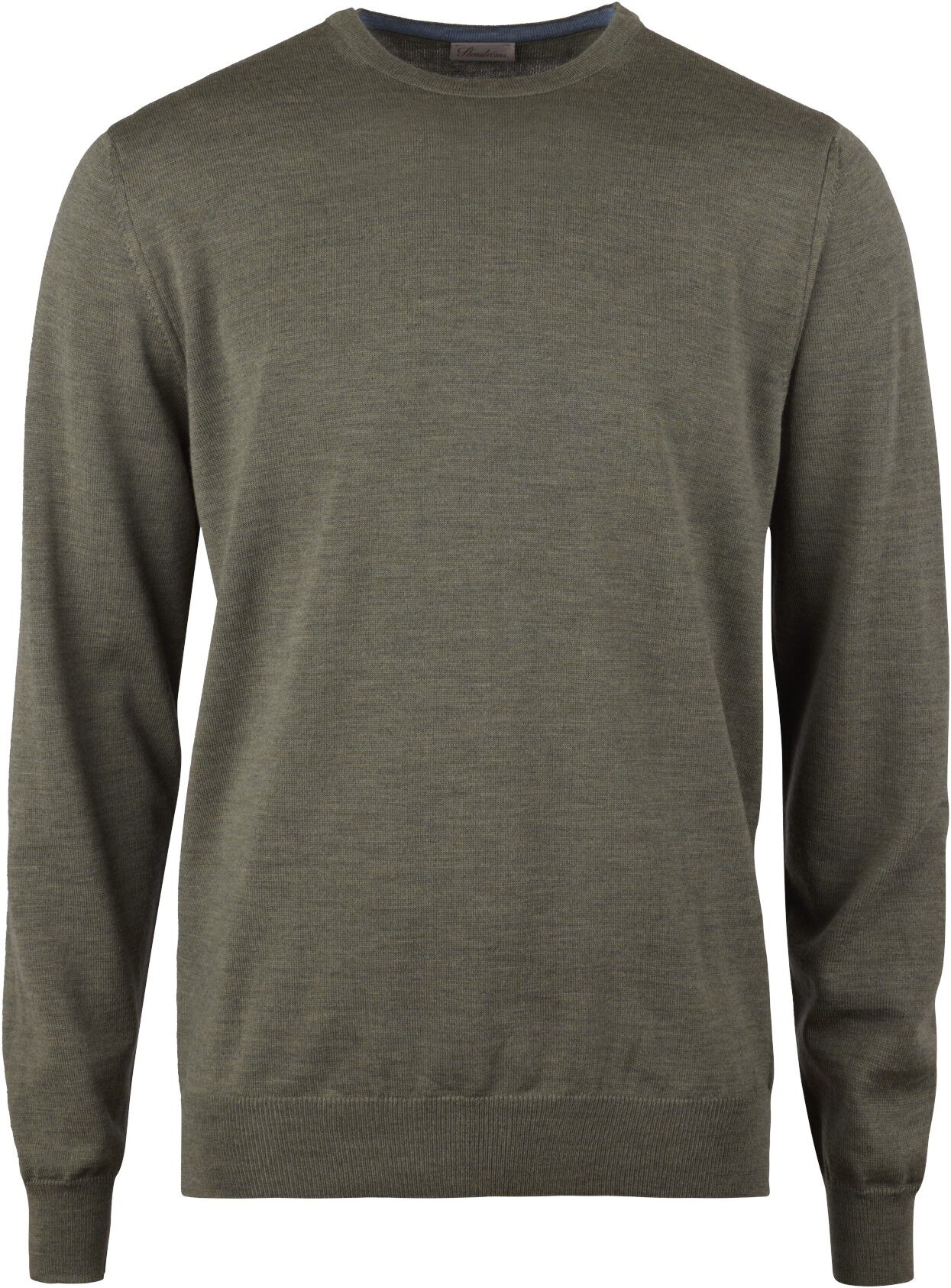 Sweater Knitted Crew Neck With Patch Merino Wool
