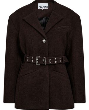 Peacoat Wool Fitted Jacket