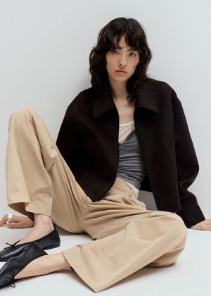 Wool bomber jacket