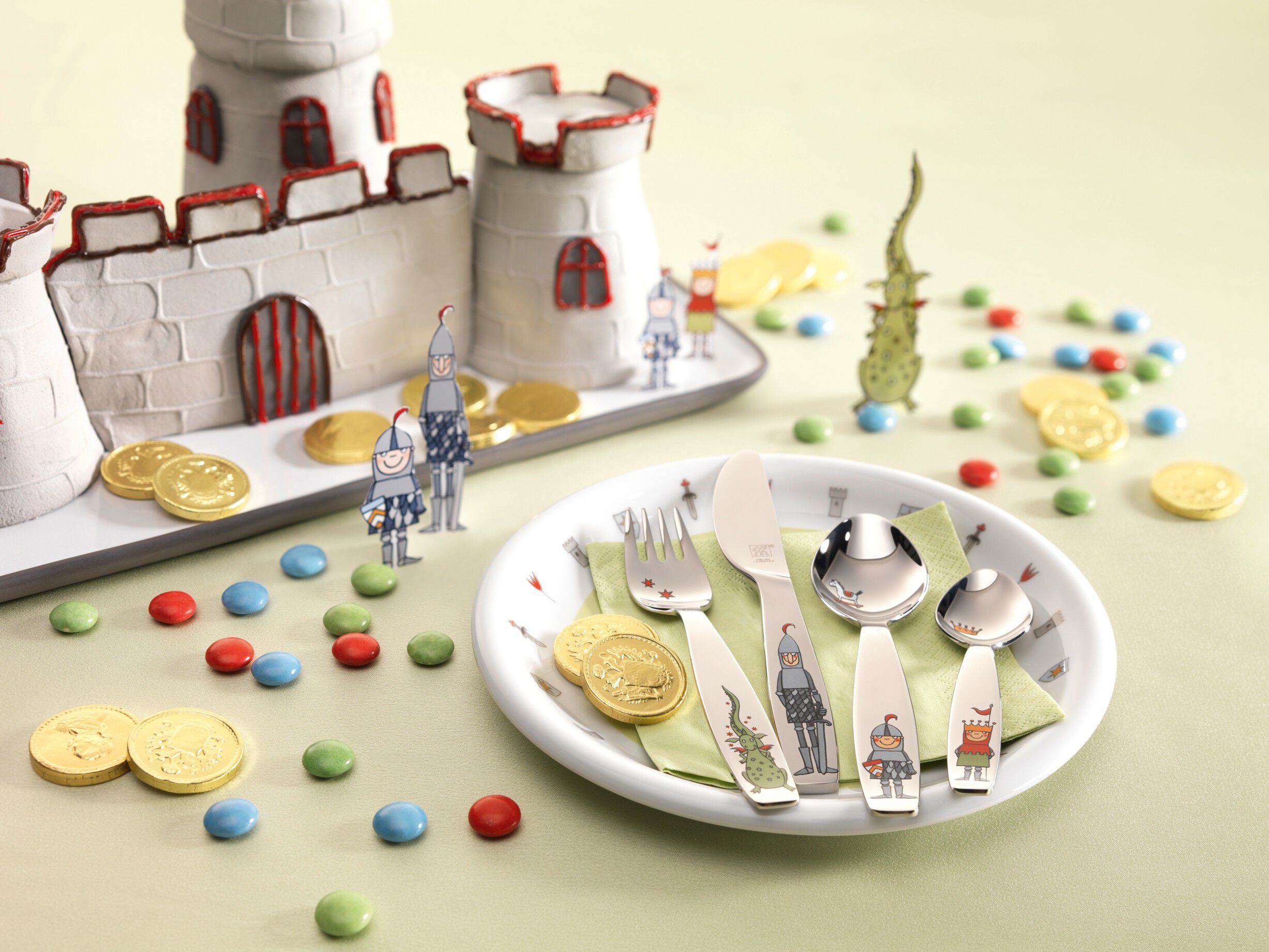 Ridder Eckbert B&oslash;rnebestik s&aelig;t 4-dele, Poleret