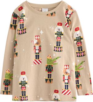 Langermet topp i myk bomullsjersey