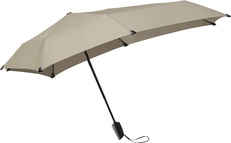 Sen Mini Automatic foldable storm umbrella brown rice