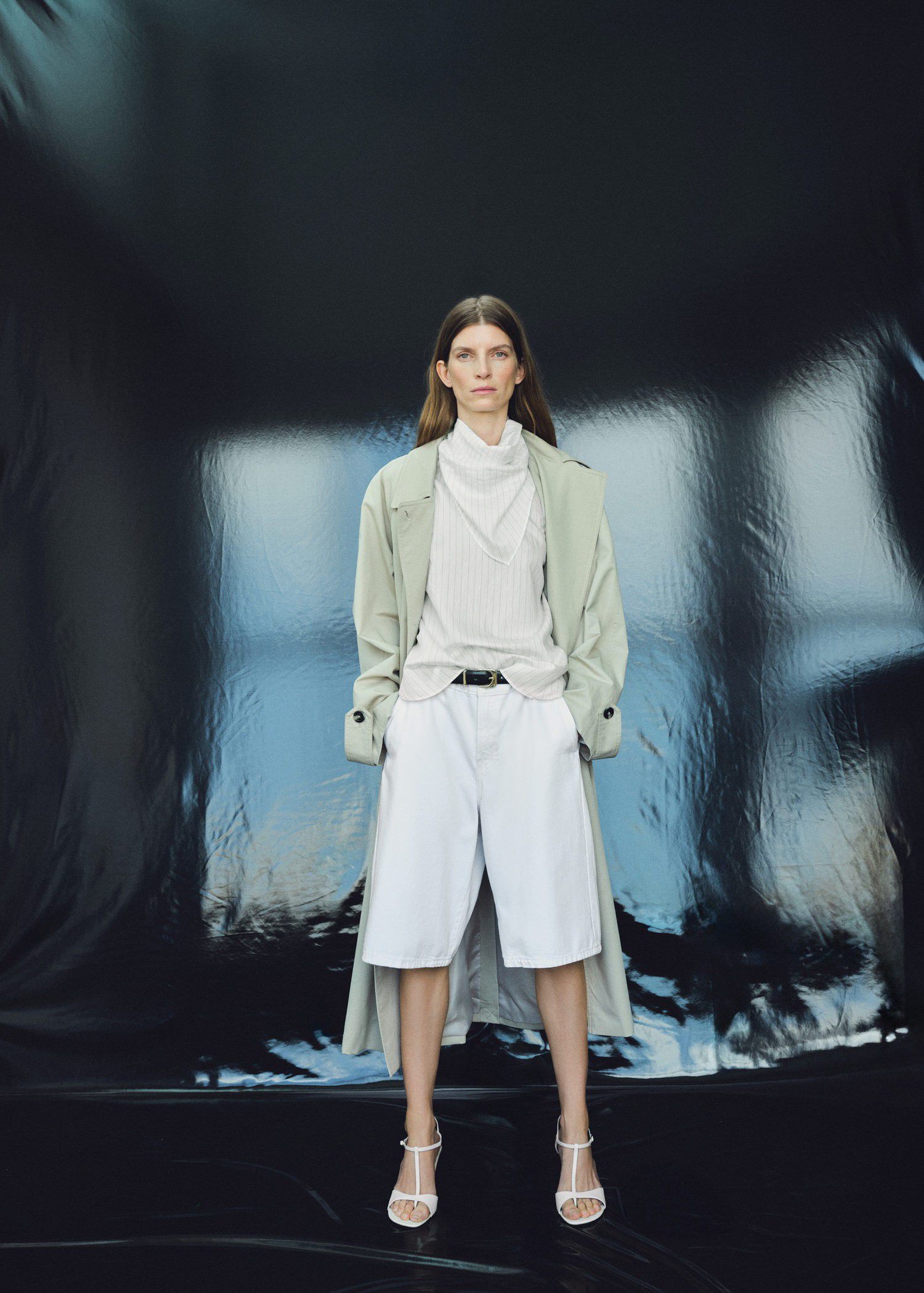 Striped handkerchief blouse