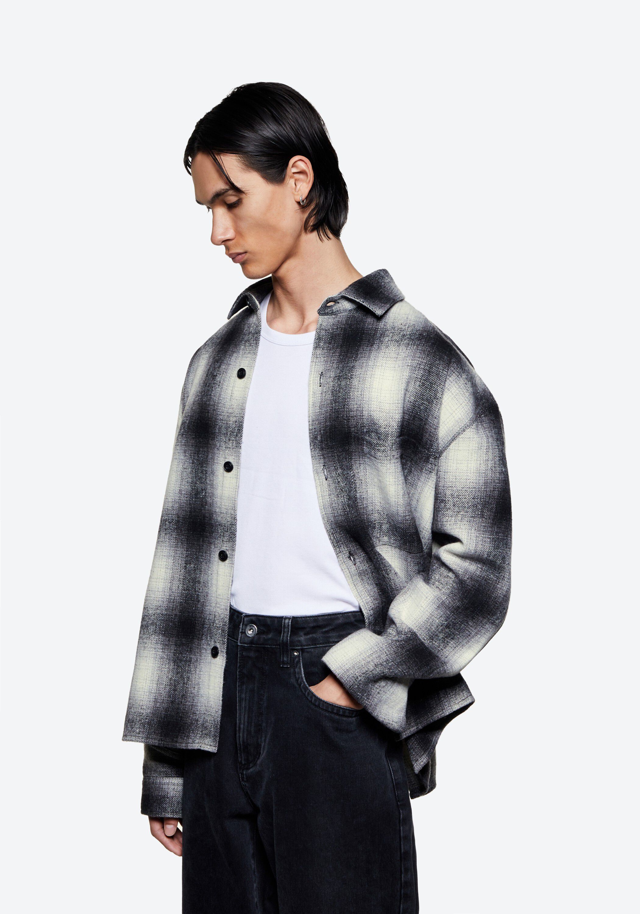 WOOL CHECK BOX SHIRT