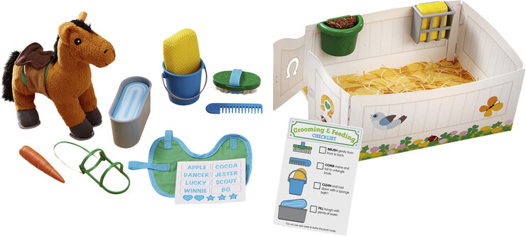 Horse Care Play Set - Feed and Groom