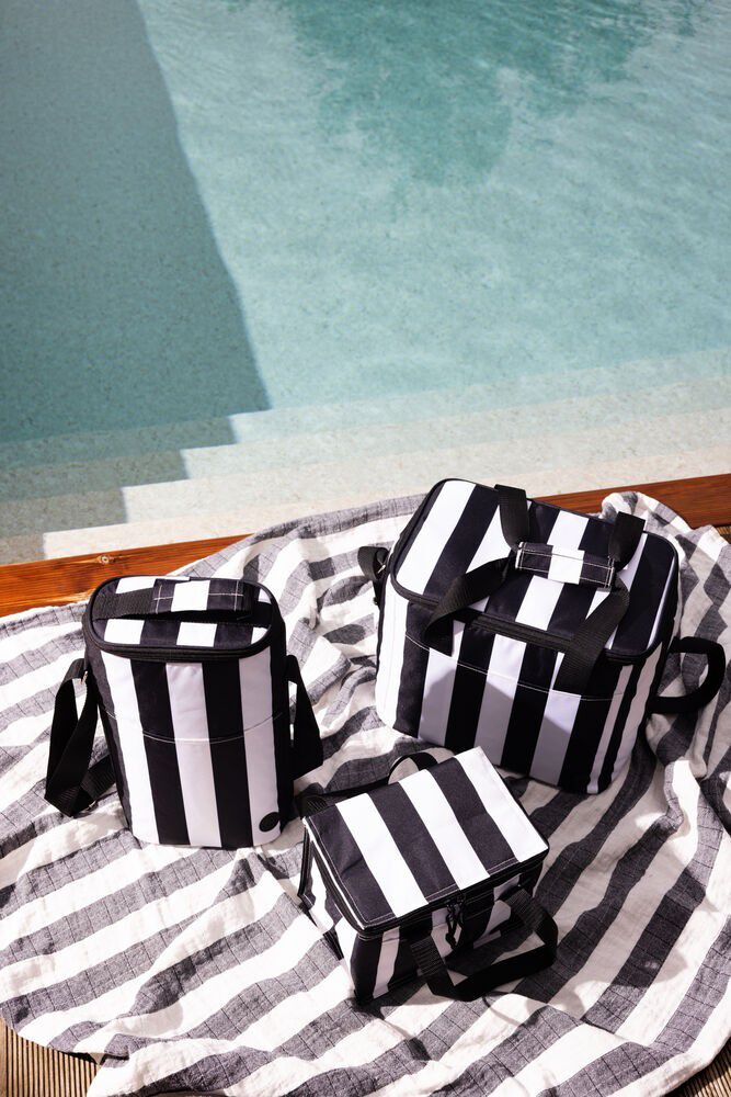 City stripe cooler bag small rPET