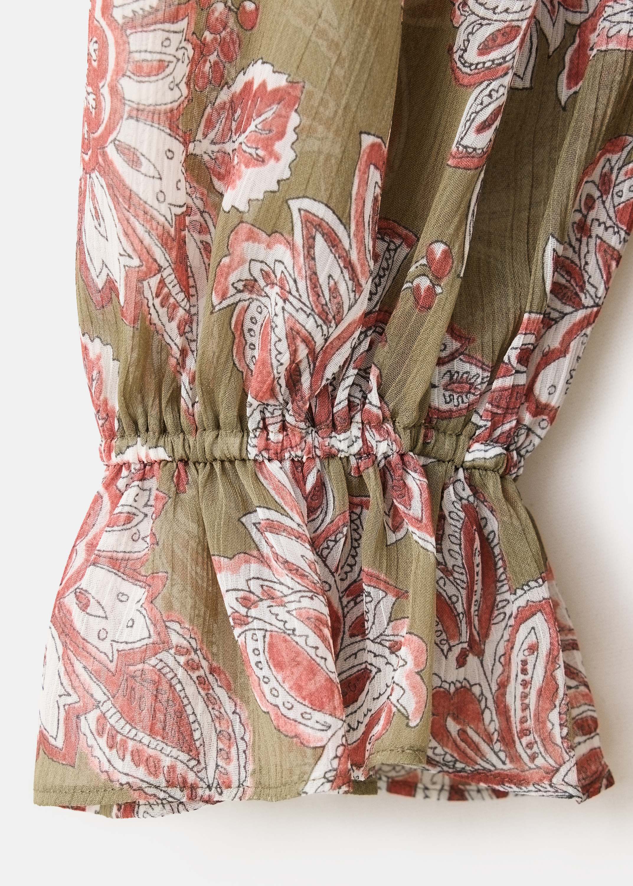 Midi dress with textured floral chi