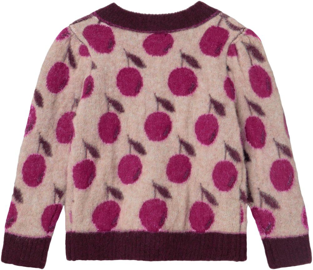 STAR ALPACA BERRY CARDIGAN