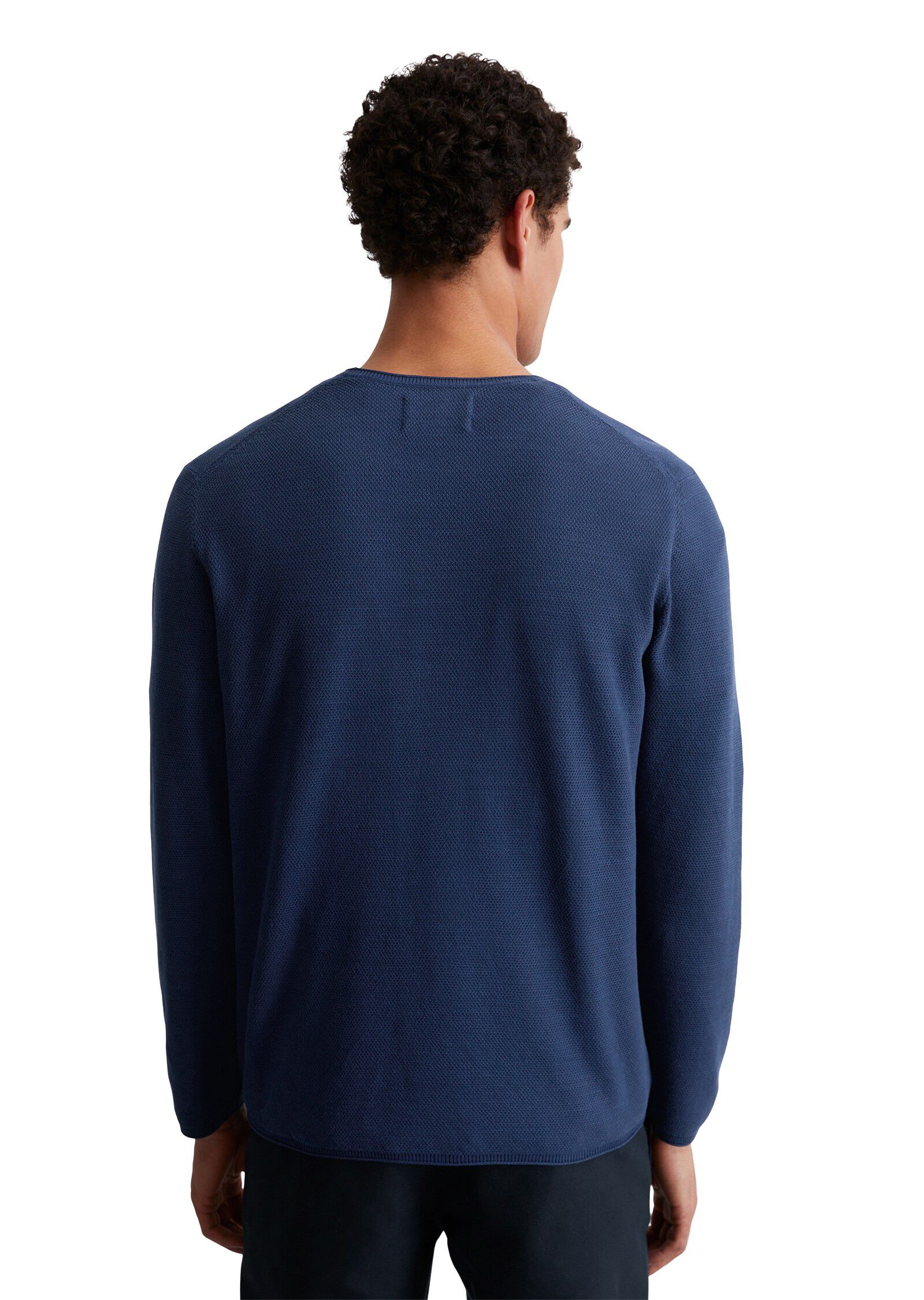 Crewneck, cotton slub, piqu&eacute; struct