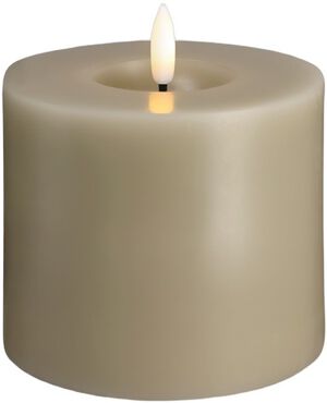Moods & More - LED Pillar Candles, Silk, Melted, Kit grey, 9