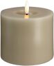 Moods & More - LED Pillar Candles, Silk, Melted, Kit grey, 9