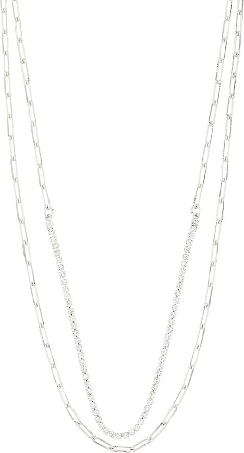 ROWAN recycled necklace, 2-in-1, silver-plated