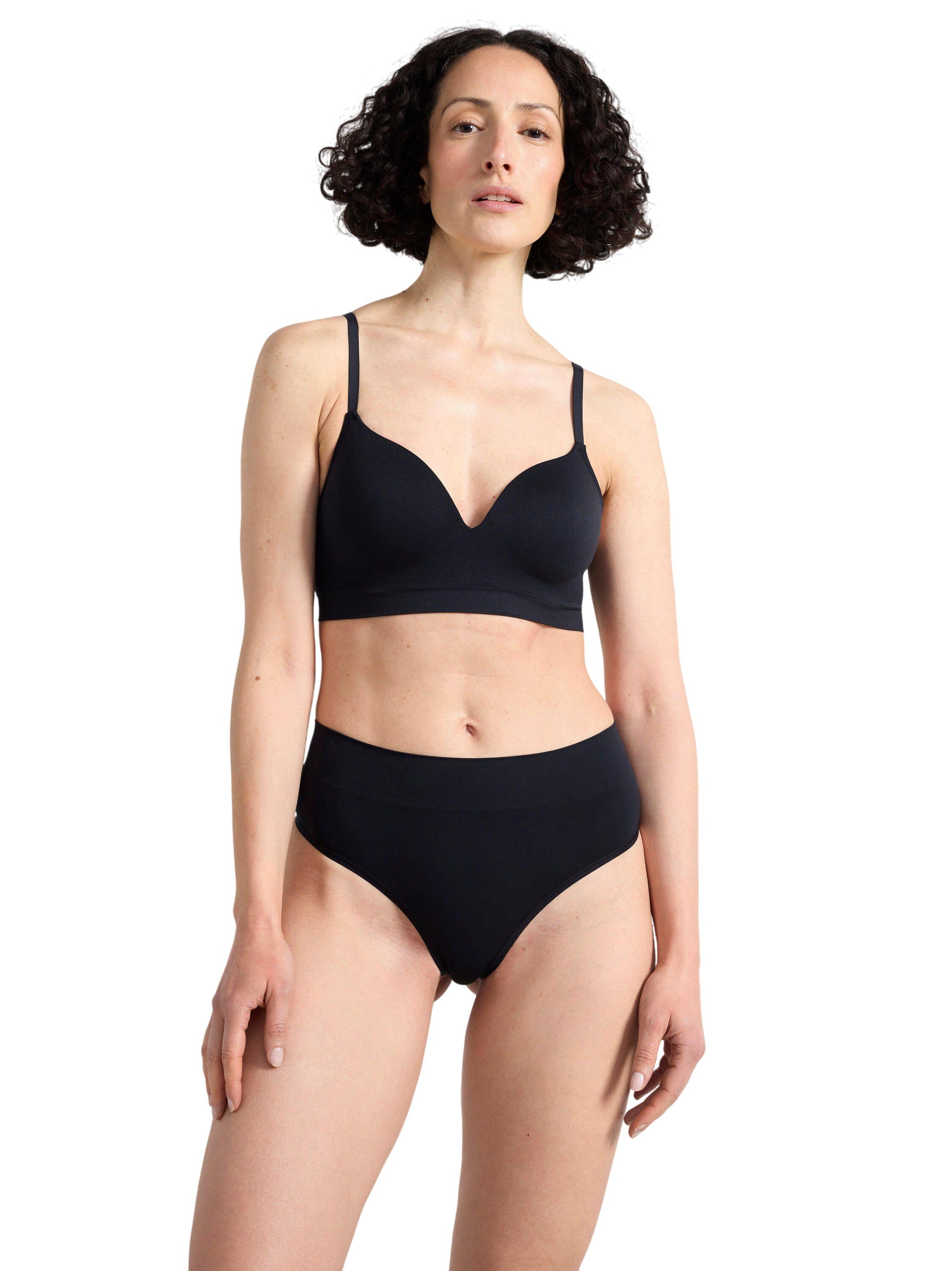 A comfy seamless bra with soft cups