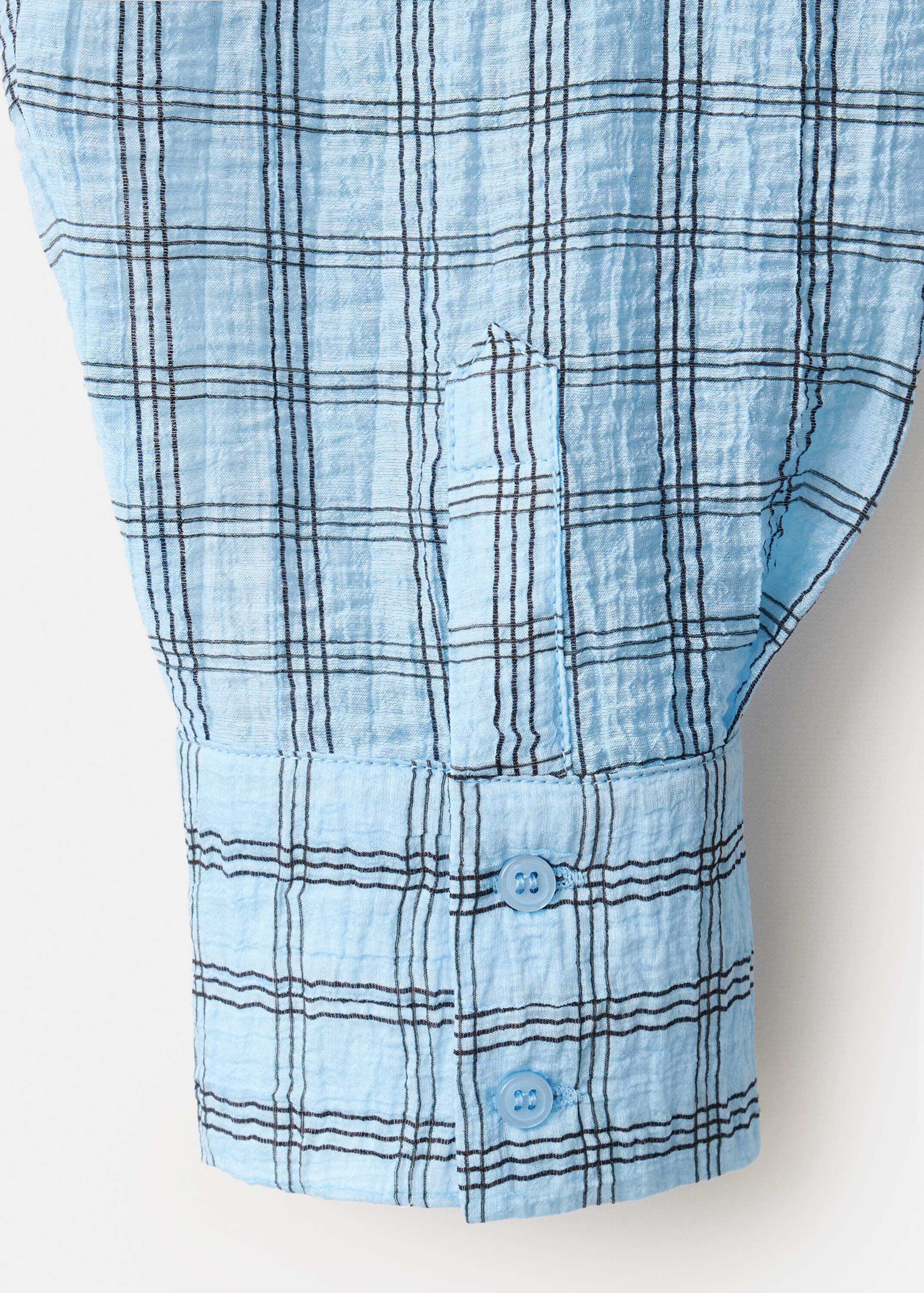 Textured checked lyocell shirt