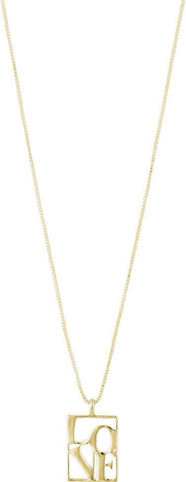 LOVE TAG, recycled LOVE necklace gold-plated