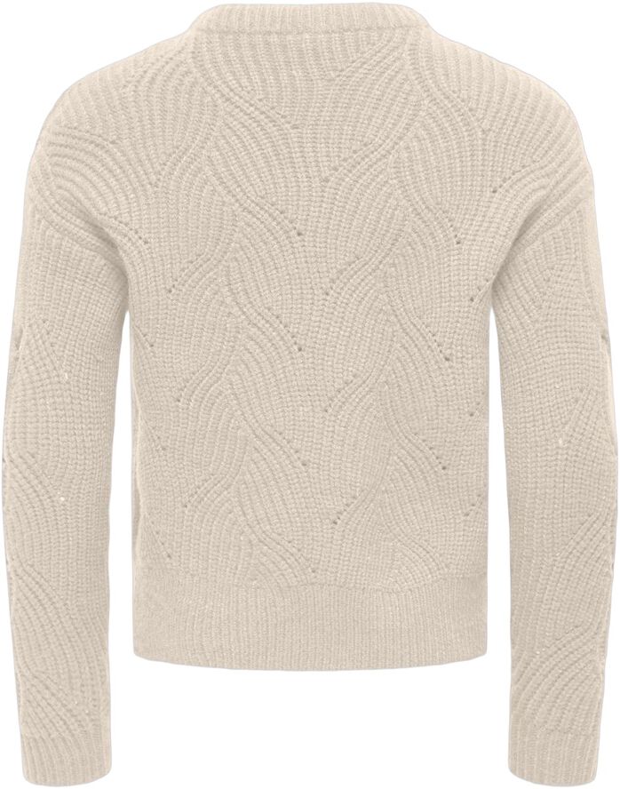 KOGKATIA LS STRUCTURE O-NECK CP KNT