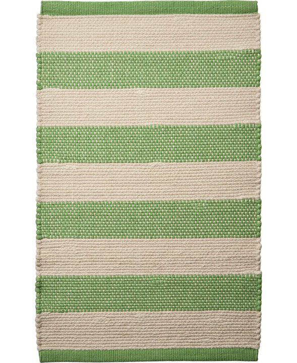 stripe/natur-grøn, tæppe