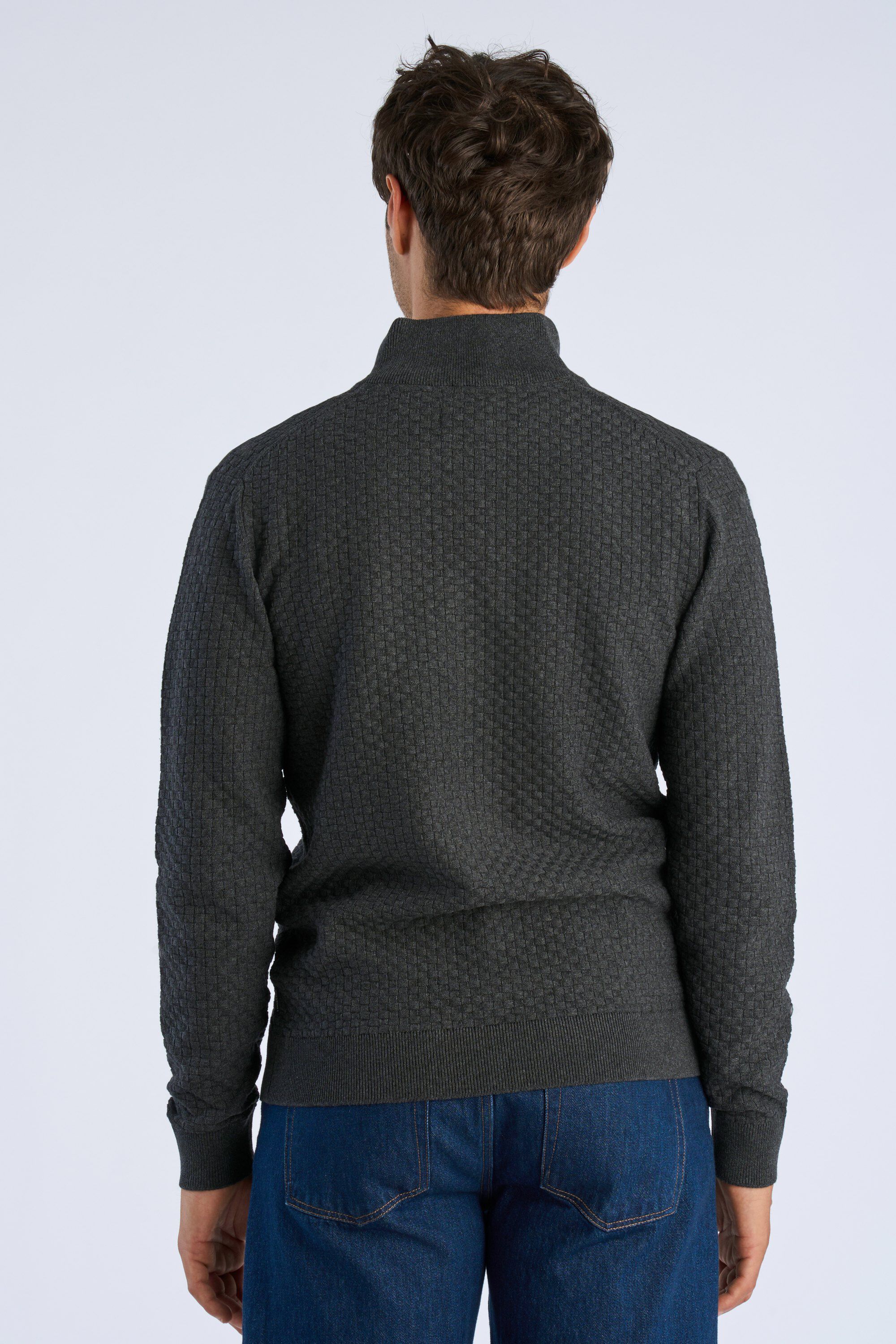 Knitted zip cardigan