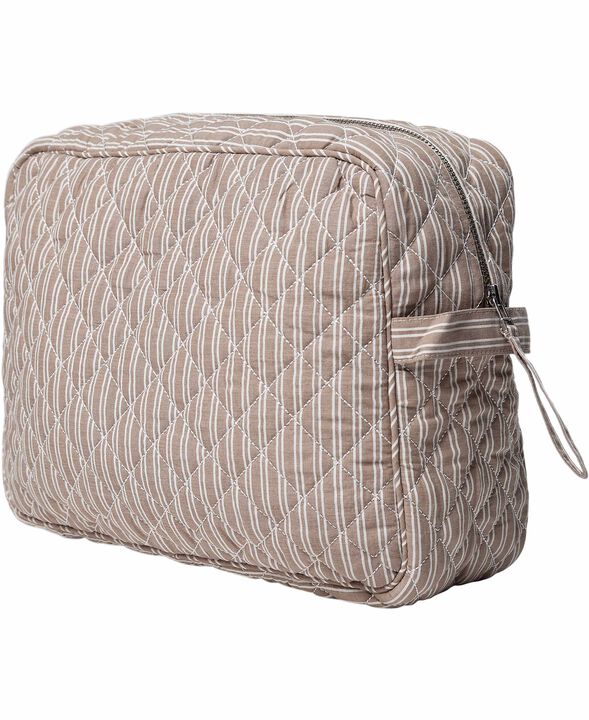 Moira 2 G toilettaske Beige / White Double Stripe