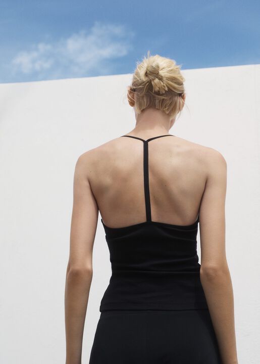 Open-back cotton top