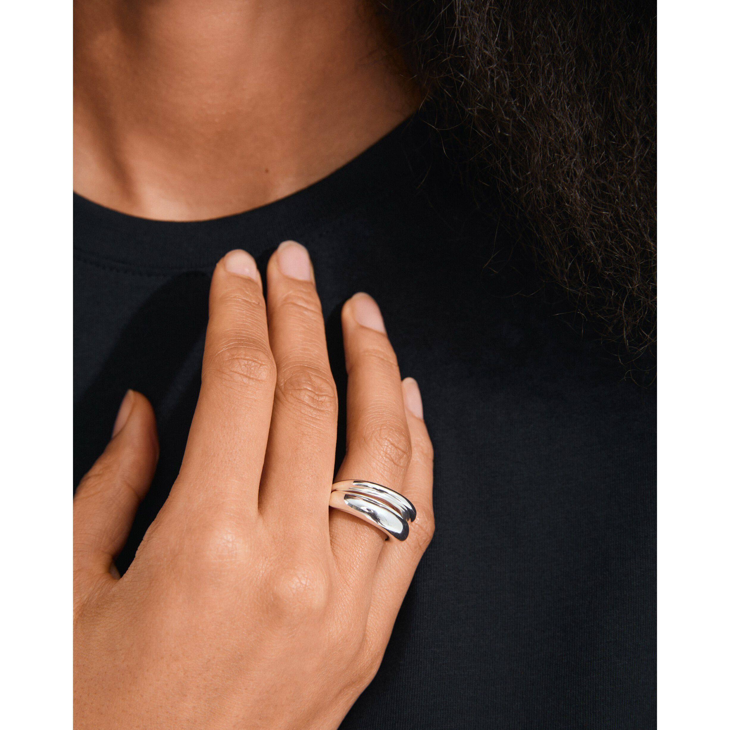 KAISYN ring, 2-in-1 set, silver-plated