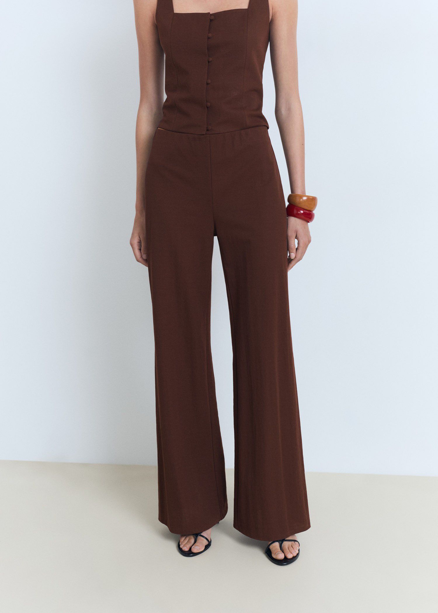 Flowy straight-fit trousers