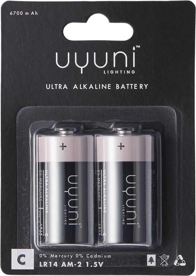 C Battery, 1,5V, 6700 mAh - 2 pack
