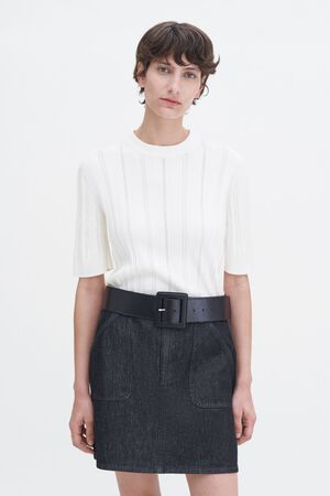 Braid Knit T-Shirt