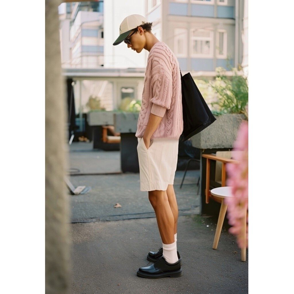 August cable knitted jumper