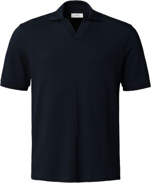 Waffle Open Collar Polo Shirt