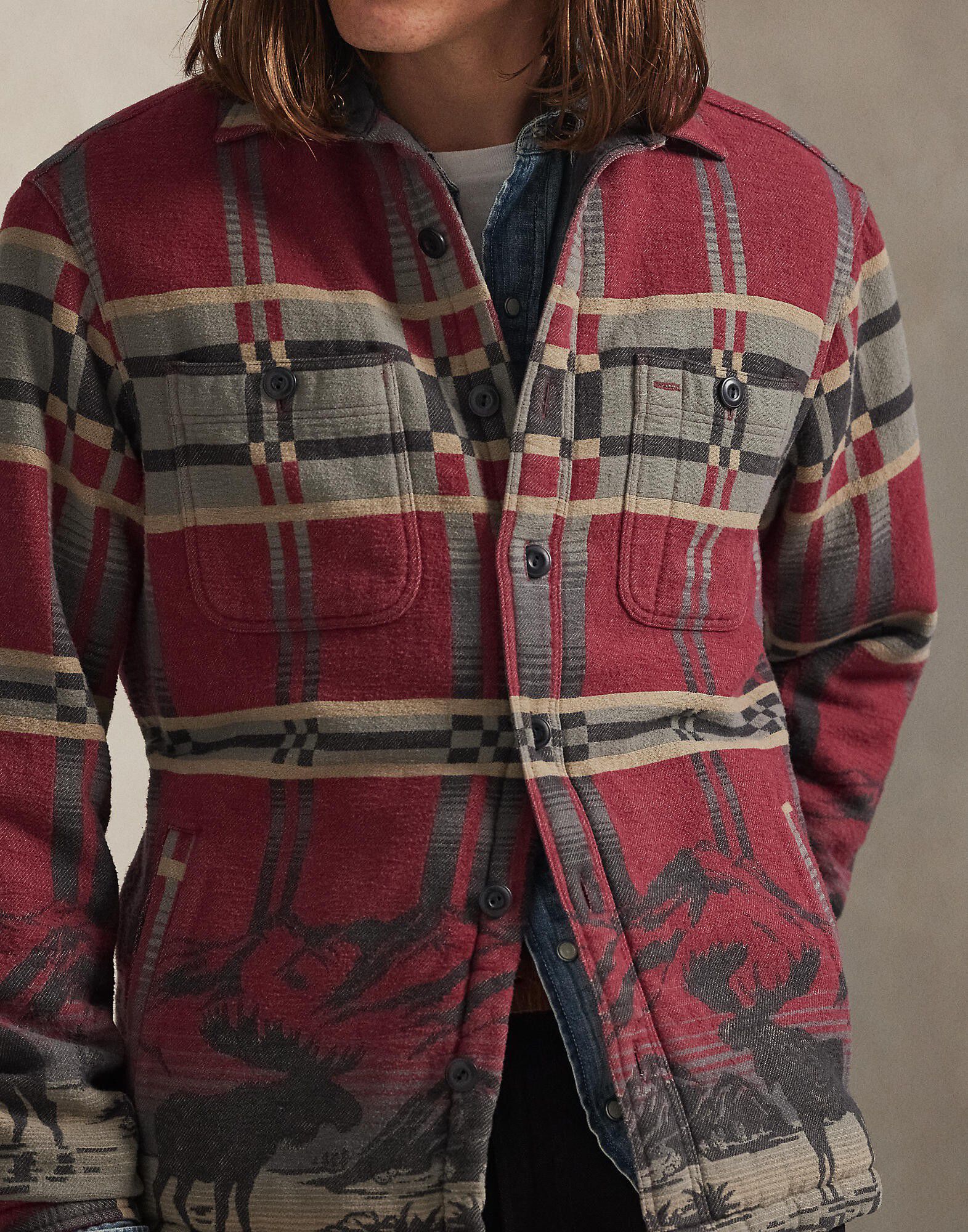 Classic Fit Jacquard Flannel Workshirt