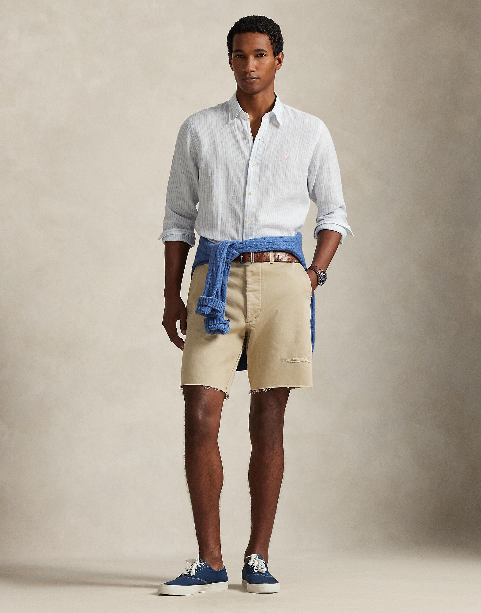 Custom Fit Striped Linen Shirt