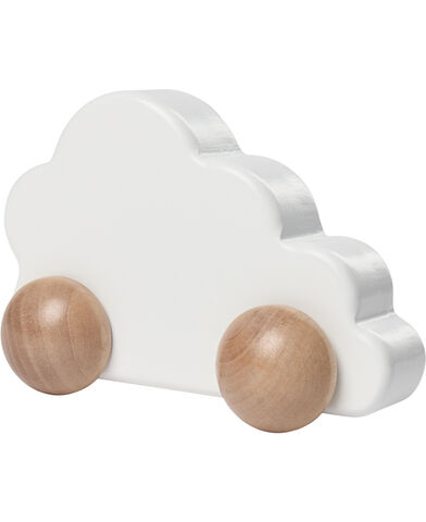Wooden Cloud Car, White