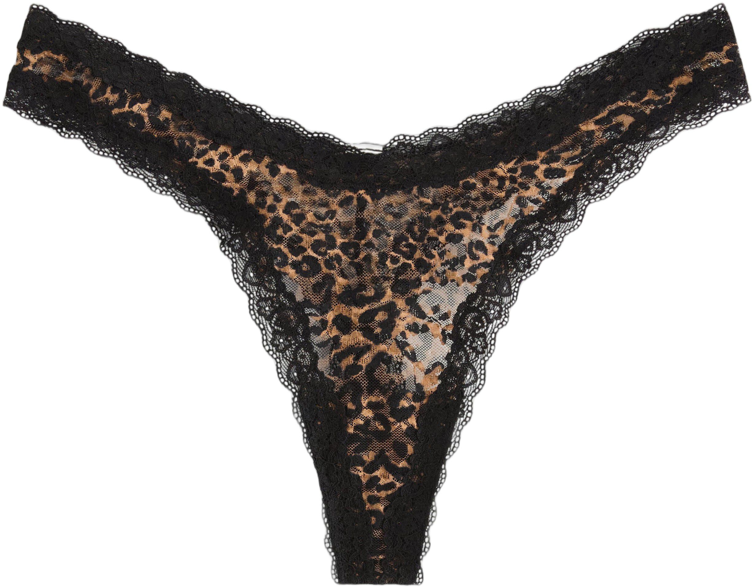 Stringtrosor i spets och mesh-kanga