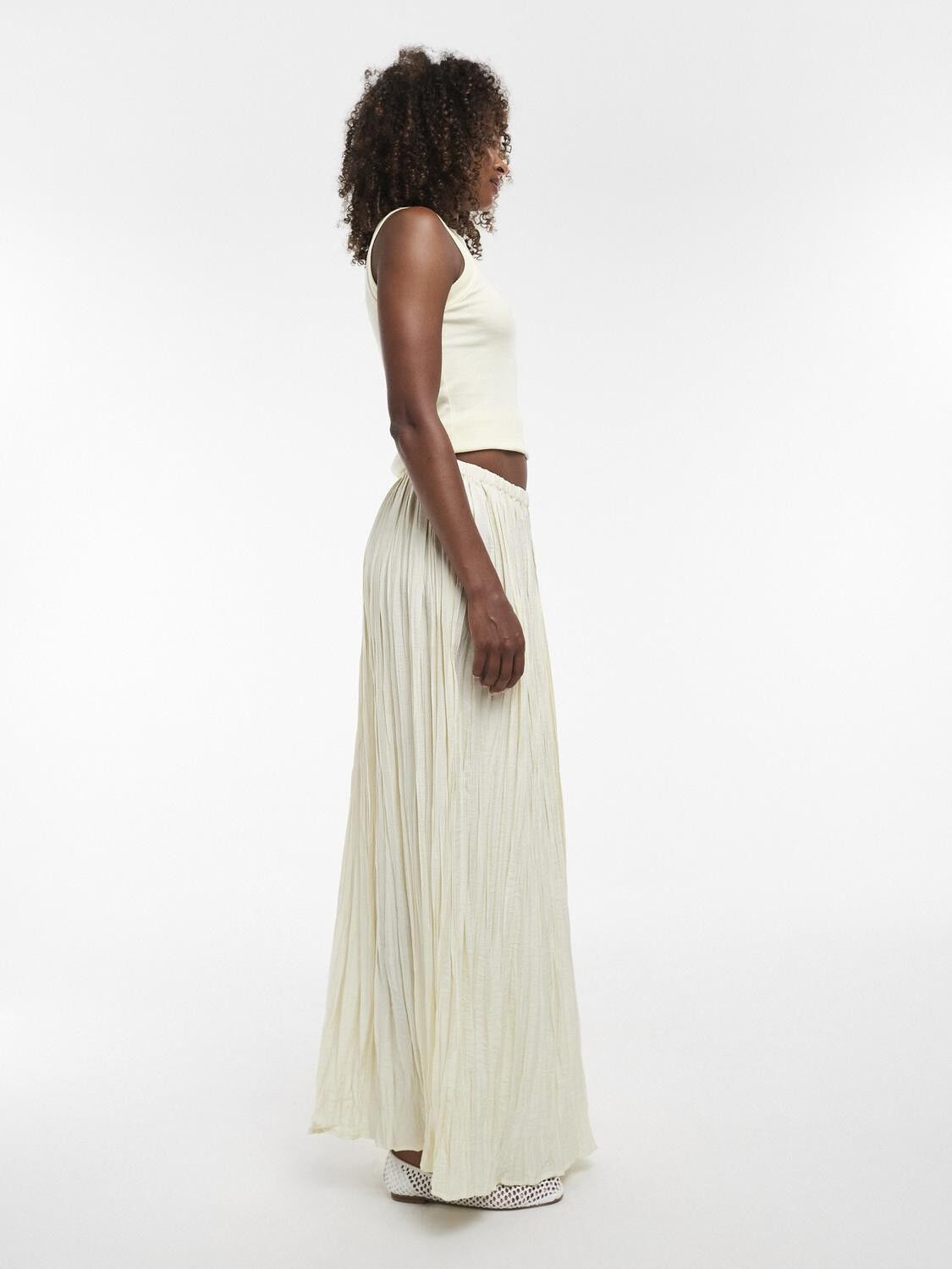 TSTHEA HR WAIST CRINKLE MAXI SKIRT