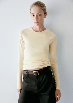 Plain boat neck T-shirt